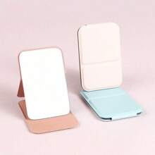 Miroir de maquillage pliable mignon et portable, miroir de maquillage soutenu, miroir de voyage, miroir de maquillage de bureau, miroir compact de bureau rectangulaire, miroir de maquillage de style minimaliste, miroir compact de retouche de maquillage de voyage, cadeau pour femmes