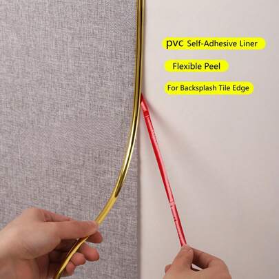 1pc 300cm/118.1inch Flexible Peel And Stick Mirror Molding Trim For Walls, Ceilings, Floors, Cabinets, And Tiles - Easy To Install And Adds A Stylish Touch To Any Room
