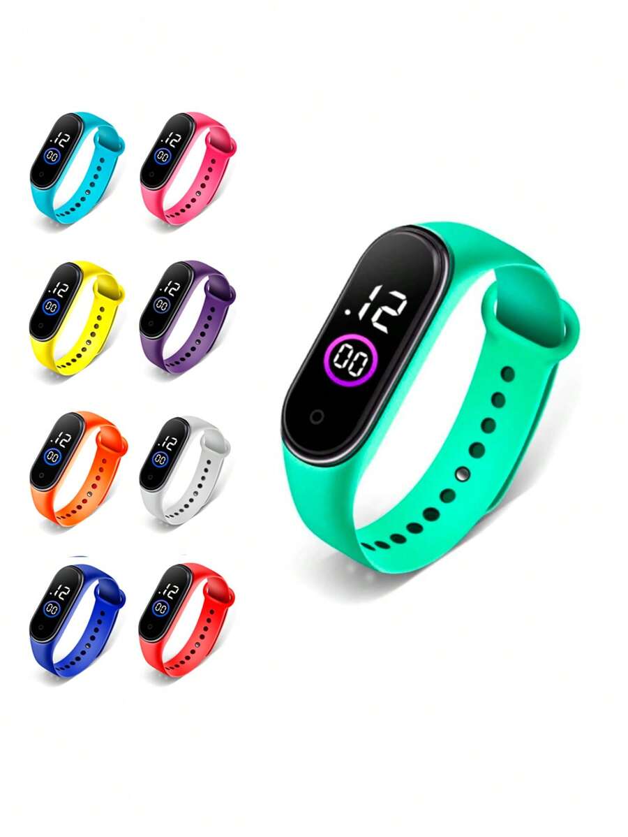 Digital Sport Led Watch Men Women Adult Children Child Boy Girl - màu xanh lá - Xem 1