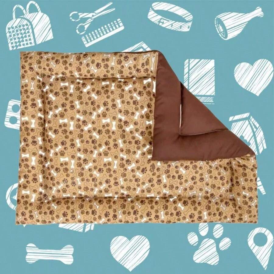 Mat Size L For Pet Bed/Bed, Ideal For Dogs And Cats - 駝色 - 查看 1