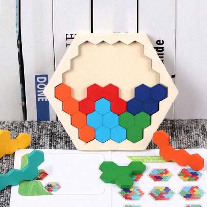 1set Multicolor Honeycomb Puzzle Toy For Challenging Brain Teaser Game ForMAdults And Family - Portable And Fun Holiday Gift