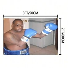 1pc, Beetlejuices Lester Green Boxing Gloves Meme Boxer Howard Stern Show Funny Wall Flag Funny Decorative Backdrop Cloth For Dorm And Home Perfect Wall Art For Living Room, Bedroom - Multicolor - View 6