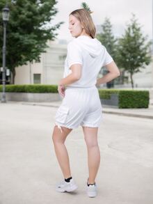 Women's Sporty Hoodie And Cargo Pocket Pant Set