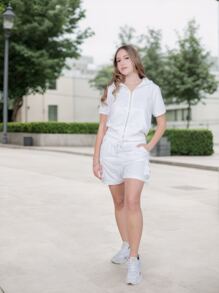 Women's Sporty Hoodie And Cargo Pocket Pant Set