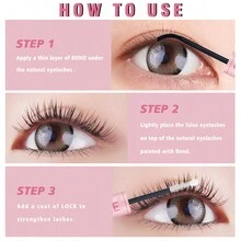 غراء الروابط والختم للرموش الصناعية ، غراء رموش صناعية قوي للغاية للرموش الزائفة ، غراء رموش شريطي مقاوم للماء 2 في 1 واضح للحزم الرموش ، غراء إطالة رموش طويل الأمد لمدة 72 ساعة لاستخدام شخصي - وردي - مشاهدة 7