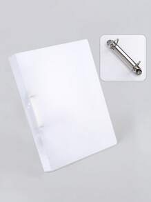 1pc A4 2-Ring Binder Metal D-Ring Folder, Transparent Design Fits 11-Hole Filler Papers, Office File Storage,Back To School,School Supplies - A4 - View 10