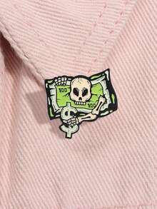 1 Máy Tính Hoạt Hình Tối Giản Đồng Xu Trâm Cài, Trang Phục Dễ Thương, Ba Lô, Huy Hiệu Ký Hiệu Đô La, Thích Hợp Cho Nam Và Nữ Mặc Hàng Ngày - tiền giấy - Xem 3