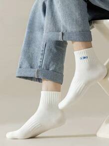 4 Pairs Men's Sports Socks, Fashionable Outdoor Running Socks, Comfortable Socks Suitable For Daily Life. Socks For Running, Gym And Basketball, Suitable For Winter, All Season Socks Suitable For Christmas, Thicker Winter Socks. [The Sock Pattern Is Woven, And There May Be Differences Between The Actual Product And The Picture, Which Is A Normal Phenomenon]