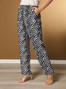 Calça feminina/Calça VISCOLINHO SEM PUNHO/Social/Bolsos - Preto - Visão 4
