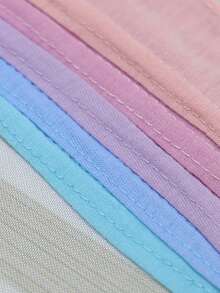 1pc Women's Comfortable Solid Colored Beanie Hat For Chemo Patients With Straps - Multicolor - View 5