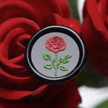 1 件个性化圆形激光雕刻蜡封印章 - 密封蜡封印章无手柄定制蜡封印章用于手工制作、信封、礼品包装毕业礼物和婚礼请柬 - 金色 - 查看 4