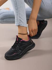 Women's Shoes Spring And Autumn Leather Waterproof Leisure Sports Shoes Light Non-Slip Soft Sole Running Shoes Special Price, Spring And Autumn Brand Women's Shoes Black Leather Waterproof Sports Shoes Light Soft Sole Daddy Shoes Non-Slip Wear-Resistant Travel Shoes, Running Shoes Women's Autumn And Winter New Leather Waterproof Running Shoes Light Soft Sole Casual Shoes Cushioned Elastic, Leather Waterproof Student Sports Casual Shoes Korean Version Of Thick Sole Travel Shoes, Waterproof Leather Shoes Female McDonald's Long Standing Feet Spring And Autumn Black Work Shoes Non-Slip Mother Kitchen Shoes, Ghost Walking Shoes New Breathable Square Dance Shoes Female Soft Sole Fitness Jump Shoes Casual Sports Shoes, Play Badminton Shoes Women's Four Seasons Breathable Ultra-Light Cushioned Training Volleyball Tennis Shoes, High Quality Women's Shoes Ultra-Light Soft Sole Women's Sports Leisure Running Shoes Family Shoes, All Lightweight Non-Slip Travel Running Women's Shoes - Black - View 5