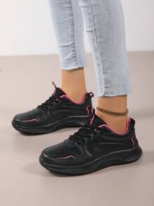 Women's Shoes Spring And Autumn Leather Waterproof Leisure Sports Shoes Light Non-Slip Soft Sole Running Shoes Special Price, Spring And Autumn Brand Women's Shoes Black Leather Waterproof Sports Shoes Light Soft Sole Daddy Shoes Non-Slip Wear-Resistant Travel Shoes, Running Shoes Women's Autumn And Winter New Leather Waterproof Running Shoes Light Soft Sole Casual Shoes Cushioned Elastic, Leather Waterproof Student Sports Casual Shoes Korean Version Of Thick Sole Travel Shoes, Waterproof Leather Shoes Female McDonald's Long Standing Feet Spring And Autumn Black Work Shoes Non-Slip Mother Kitchen Shoes, Ghost Walking Shoes New Breathable Square Dance Shoes Female Soft Sole Fitness Jump Shoes Casual Sports Shoes, Play Badminton Shoes Women's Four Seasons Breathable Ultra-Light Cushioned Training Volleyball Tennis Shoes, High Quality Women's Shoes Ultra-Light Soft Sole Women's Sports Leisure Running Shoes Family Shoes, All Lightweight Non-Slip Travel Running Women's Shoes - Black - View 1