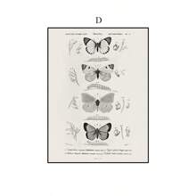 1 pièce Affiche sur canevas d'art abstrait nordique, peinture décorative minimaliste noir et blanc pour la chambre, le salon, la salle à manger, décoration murale, décoration de la maison, sans cadre