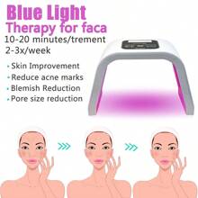 Larora Led-Face-Tool,LED Light Therapy Facial Mask,7 In 1 Beauty Equipment For Skin Care At Home - 白色 - 查看 2