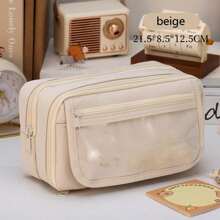 1 件大容量透明铅笔盒，可爱文具袋 - 彩色 - 查看 15