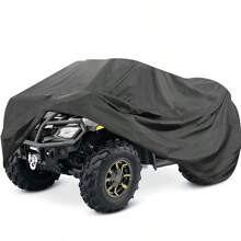 Cubierta para cuatrimoto impermeable, resistente al aire libre, accesorios de automóvil, protección contra todo tipo de clima, protección contra el viento y los rayos UV, cubierta de 4 ruedas - Negro - Ver 1