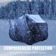 Cubierta para cuatrimoto impermeable, resistente al aire libre, accesorios de automóvil, protección contra todo tipo de clima, protección contra el viento y los rayos UV, cubierta de 4 ruedas - Negro - Ver 6