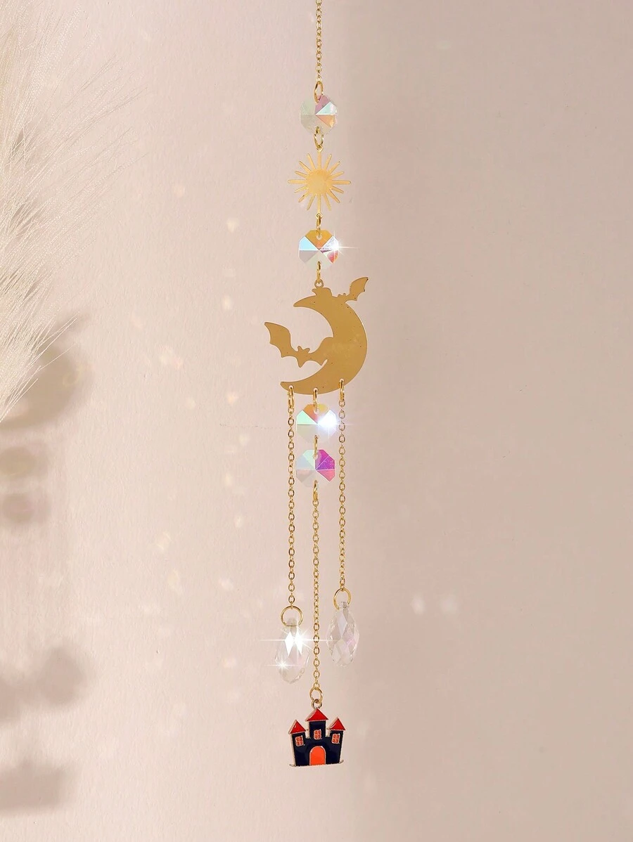 1 件金色南瓜水晶饰品，卡通动物形状园艺工艺品，适用于万圣节装饰、家居装饰、房间装饰、墙壁装饰