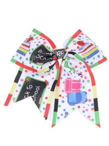 Bộ 4 kẹp tóc in hình bút chì và xe buýt trường học cho bé gái, phụ kiện dự tiệc khai giảng, kẹp tóc nơ cho trẻ em, phụ kiện tóc cho trẻ em, hoàn hảo để đeo cùng bạn bè. - Nhiều màu - Xem 16