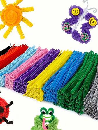 [400/200/100 pièces] Baguettes torsadées spiralées colorées, couleurs aléatoires, accessoires d'artisanat DIY, outils de décoration, pour des bouquets faits main créatifs, fournitures d'art flexibles Makaron, matériaux d'artisanat DIY