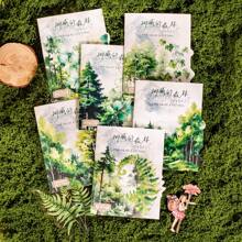 20 Stücke/Packung Vintage Wald Thema Sticker, kreative ästhetische Dekoration, DIY Scrapbooking Bastelmaterial, Urlaubsgeschenk, personalisierter Planer Schulsachen