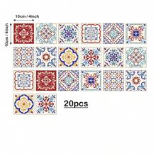 20pcs Of 4x4 Inch Tile Stickers Decorative Tiles Vinyl Stickers Wall Stickers Tile Stickers Peel And Stick Wall Decals