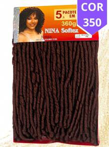 Nina Softex Original Dread Crochet Curly Hair Bundle 360 Grams 5 In 1 - Púrpura malva - Ver 2