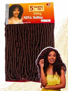 Nina Softex Original Dread Crochet Curly Hair Bundle 360 Grams 5 In 1 - Púrpura malva - Ver 1