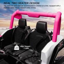 Ride On UTV Cars 2 Seater,24V 4WD Off-Road Electric Vehicles,Off-Road UTV Truck Ride On Toy With Remote Control For Kids 3+,Metal Frame,EVA Wheels,LED,Spring Suspension (Ship In 2 Boxes)