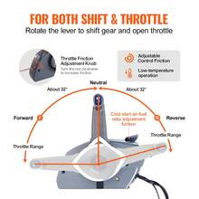 Boat Throttle Control 5006180 Side-Mounted Outboard Remote Control Box For Evinrude Johnson Marine Throttle Control Box With Power Trim Switch And Lanyard - 灰色 - 查看 2
