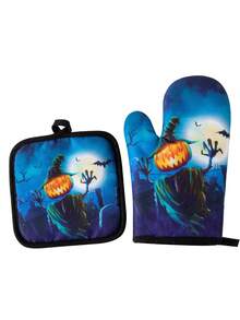 2pcs Oven Gloves Heat Resistant Baking Cooking Gloves For Kitchen Microwave Home Decor,Kitchen Decor Decor,Room Decor,Christmas Decor,Party Decor,Party Gift Decorations,Christmas Decorations,Christmas Gift,Kitchen Items,Kitchen Utensils,Kitchen Tools,Kitchen Things. - Multicolor - View 11