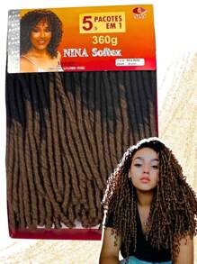 Nina Softex Original Dread Crochet Curly Hair Bundle 360 Grams 5 In 1 - Light Brown - View 1
