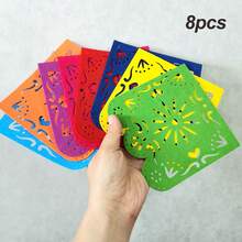 Banderas de gallardetes para decoración de fiesta, banderines de colores, banderas de cintas de fiesta - Multicolor - Ver 10