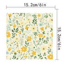 36 Sheets Scrapbook Paper Pad In 6*6'', Art Craft Pattern Paper For Scrapingbook Craft Cardstock Paper, DIY Decorative Background Card Making Supplies Spring Flower - Yellow - View 2