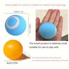 Pelota automática de juguete para gato, pelota rodante para gatos, pelota saltarina resistente a mordeduras y automática para gatos y gatitos para divertirse y hacer ejercicio - Azul - Ver 7