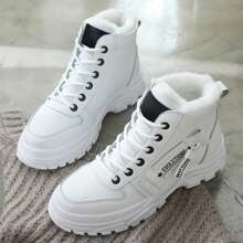 Women's Snow Boots Warm Winter BootsWaterproof Comfortable Combat Boots - 白色 - 查看 3