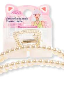 12pack D/pinzas D/perlas Diseño Media Luna,reforzadas D/moda