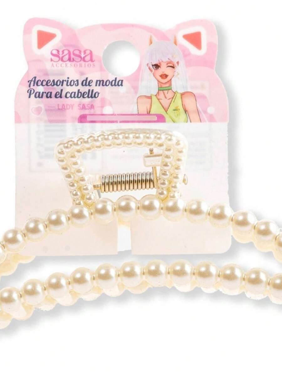 12pack D/pinzas D/perlas Diseño Media Luna,reforzadas D/moda