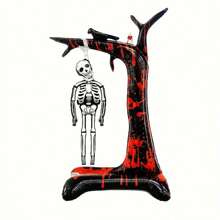 Bóng bay nhôm bơm hơi hình đầu lâu và nhện Halloween cổ điển có đế trang trí, phù hợp với nhiều loại phòng - Không cần điện, lý tưởng cho Giáng sinh, Năm mới và các lễ kỷ niệm toàn cầu, Giáng sinh - Nhiều màu - Xem 3