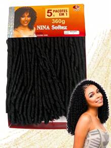Nina Softex Original Dread Crochet Curly Hair Bundle 360 Grams 5 In 1 - 棕色 - 查看 1