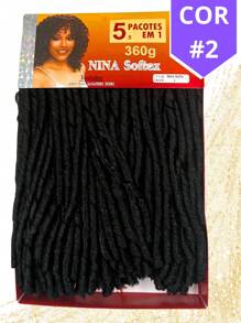 Nina Softex Original Dread Crochet Curly Hair Bundle 360 Grams 5 In 1 - 棕色 - 查看 2
