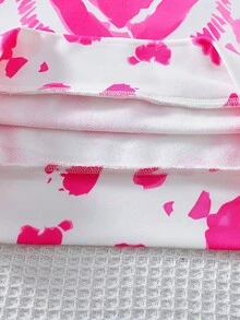 Conjunto de chándal informal y cómodo con estampado de corazón tie-dye y acuarela para niñas, ropa de invierno y prendas para niñas