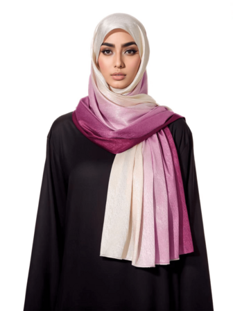 渐变手绘提花围巾，缎面柔软头巾披肩，女士中东时尚头巾，户外旅行头巾