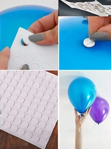 100 件装气球粘贴胶点 - 派对和婚礼的简易天花板和墙壁装饰 - 彩色 - 查看 1