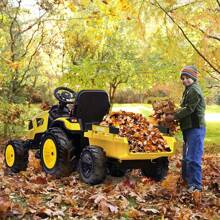 3 In 1 Ride On Tractor,Excavator & Bulldozer,24V Electric Vehicle W/Trailer,Shovel Bucket,Digger,Remote Control,EVA Tires,LED Lights,Music,USB & Bt,Kids Ride On Car - 黃色 - 查看 6