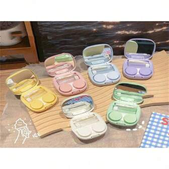 1 个简约马卡龙色隐藏收纳盒，小巧便携的设计