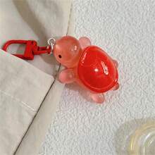 1 pièce Porte-clés lumineux et coloré en forme de tortue de mer, pendentif de sac pour amis et couples, accessoires de voiture, breloque de sac, accessoires de sac avec porte-badge, idées de cadeaux de Noël gothiques mignons Y2K pour l'école