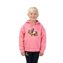 Hy Childrens/Kids Thelwell Collection Badge Drawstring Hoodie (Pink) - Pink - View 3
