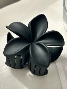 4个/套 3.15英寸大花朵发爪夹，黑色、白色、卡其色、棕色可选，女士适用 - 优雅、简约、百搭的发饰，适合日常、派对、度假等场合，花朵爪夹秋冬夏季皆宜 - 彩色 - 查看 5